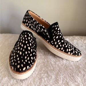 Ugg Soleda exotic slip on sneakers with spotted print cow hair. Brand new.Size 8